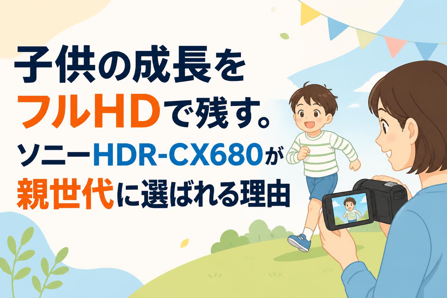 子供の成長をフルHDで残す。ソニーHDR-CX680が親世代に選ばれる理由