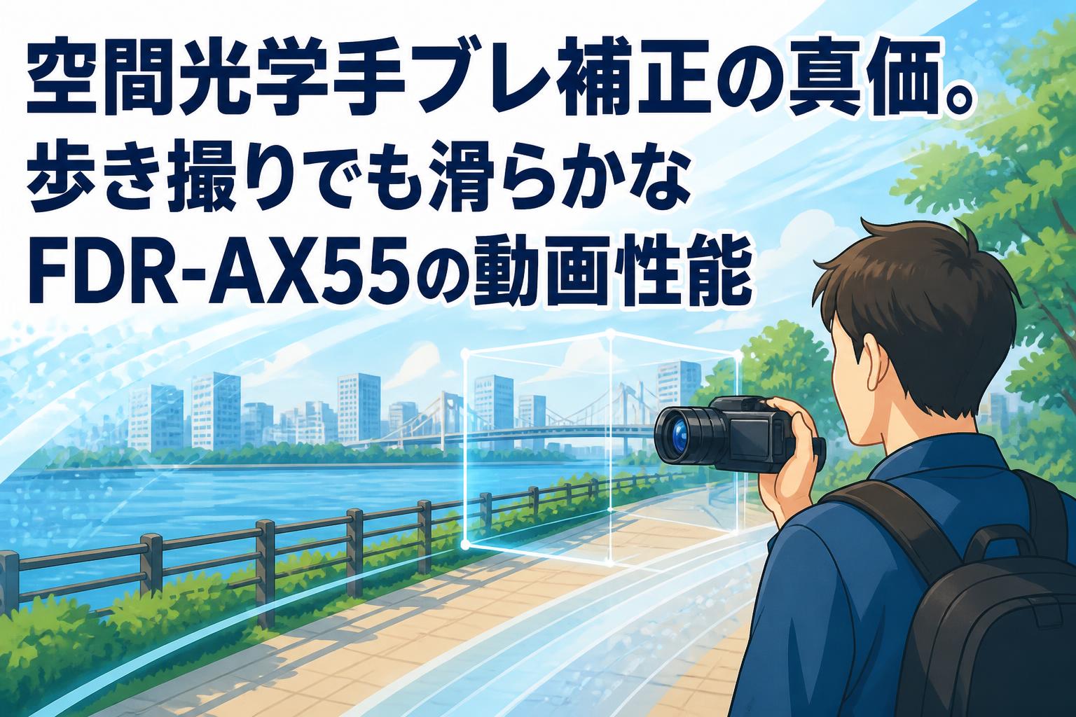 空間光学手ブレ補正の真価。歩き撮りでも滑らかなFDR-AX55の動画性能