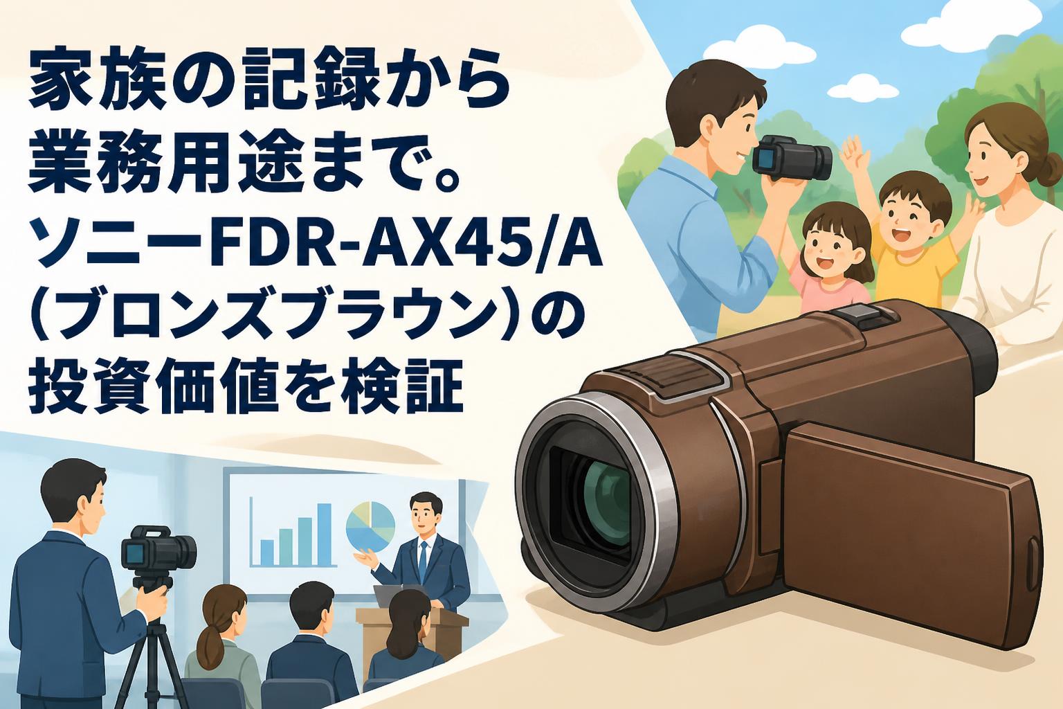 家族の記録から業務用途まで。ソニーFDR-AX45/A（ブロンズブラウン）の投資価値を検証