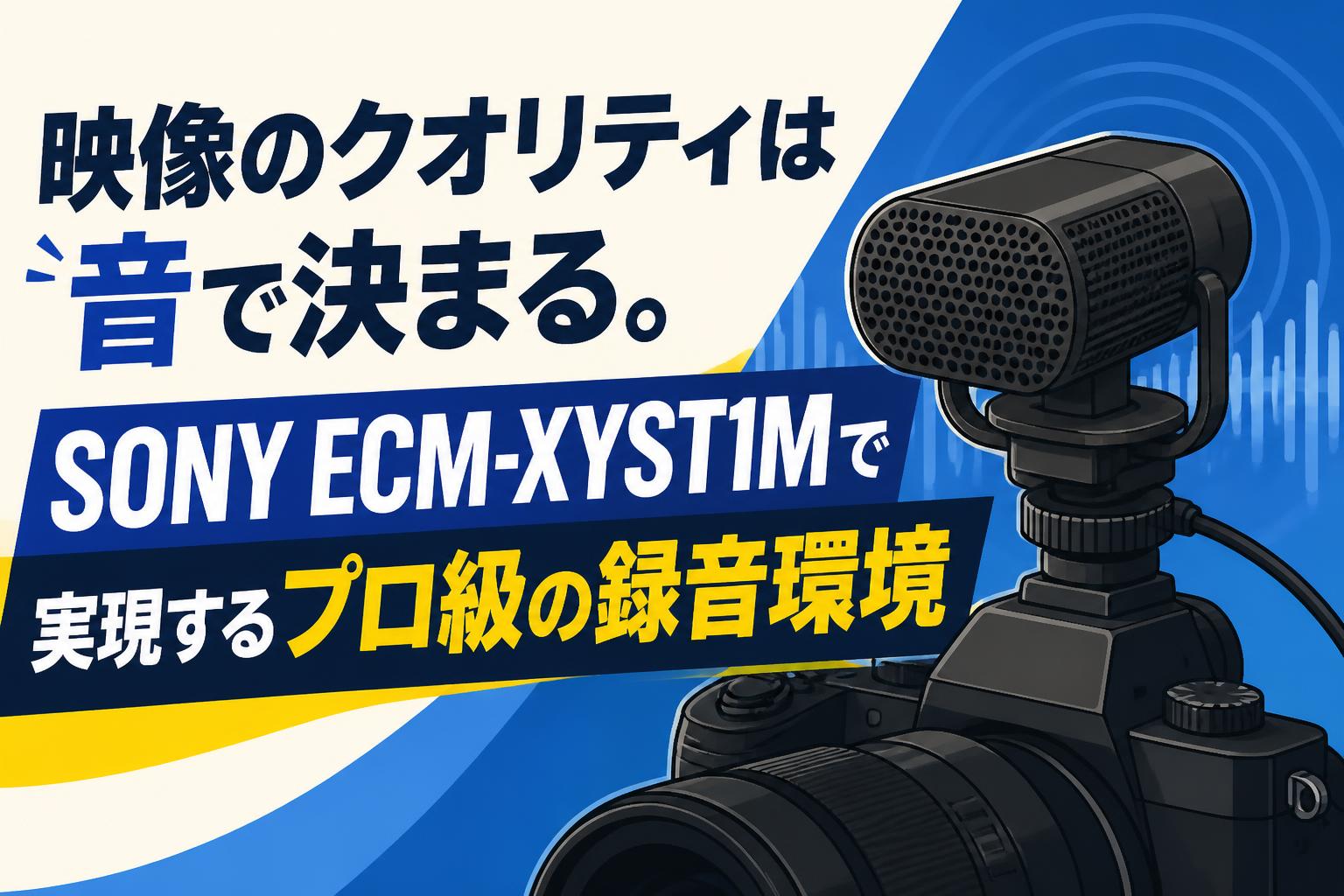 映像のクオリティは音で決まる。SONY ECM-XYST1Mで実現するプロ級の録音環境