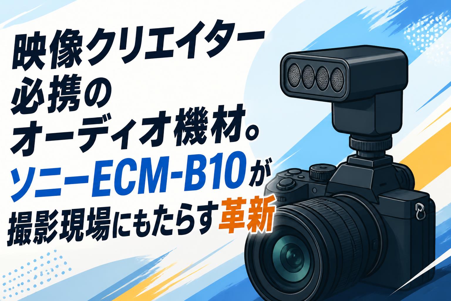 映像クリエイター必携のオーディオ機材。ソニーECM-B10が撮影現場にもたらす革新
