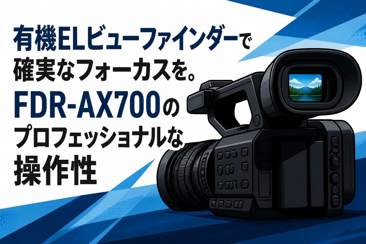 有機ELビューファインダーで確実なフォーカスを。FDR-AX700のプロフェッショナルな操作性