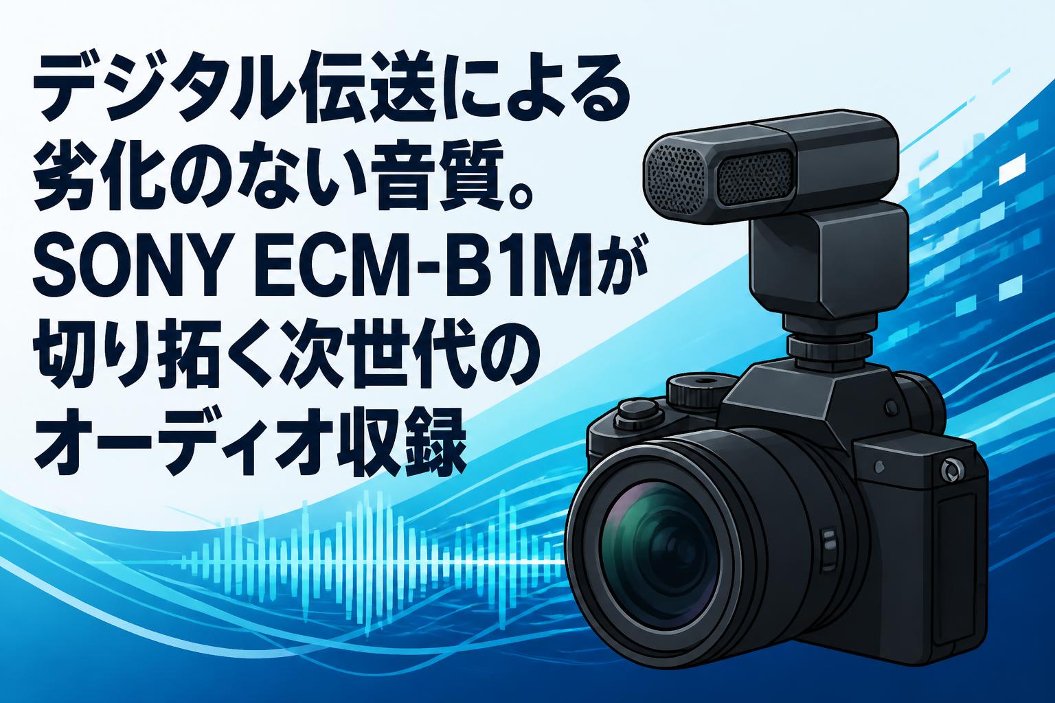 デジタル伝送による劣化のない音質。SONY ECM-B1Mが切り拓く次世代のオーディオ収録