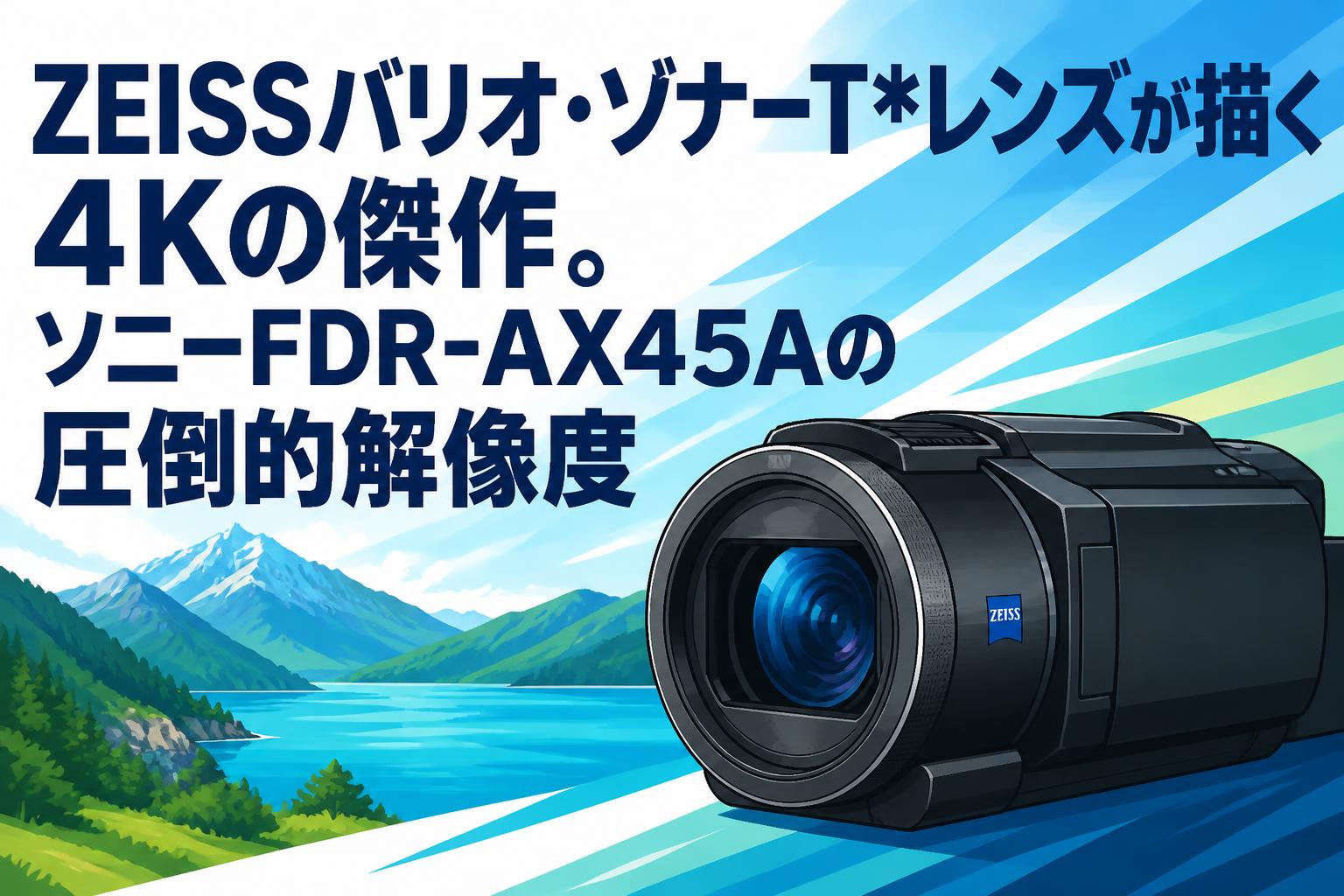 ZEISSバリオ・ゾナーT*レンズが描く4Kの傑作。ソニーFDR-AX45Aの圧倒的解像度