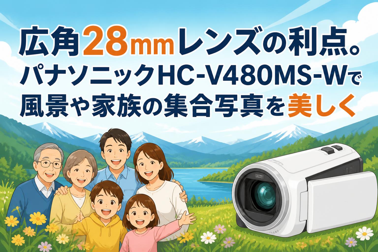 広角28mmレンズの利点。パナソニックHC-V480MS-Wで風景や家族の集合写真を美しく
