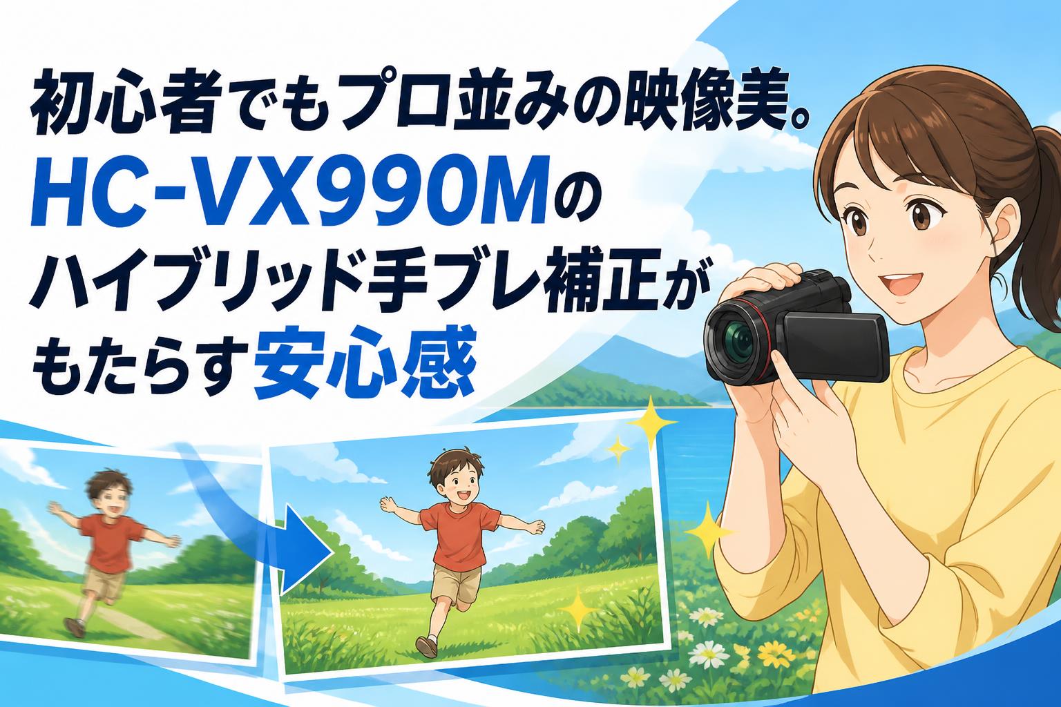 初心者でもプロ並みの映像美。HC-VX990Mのハイブリッド手ブレ補正がもたらす安心感