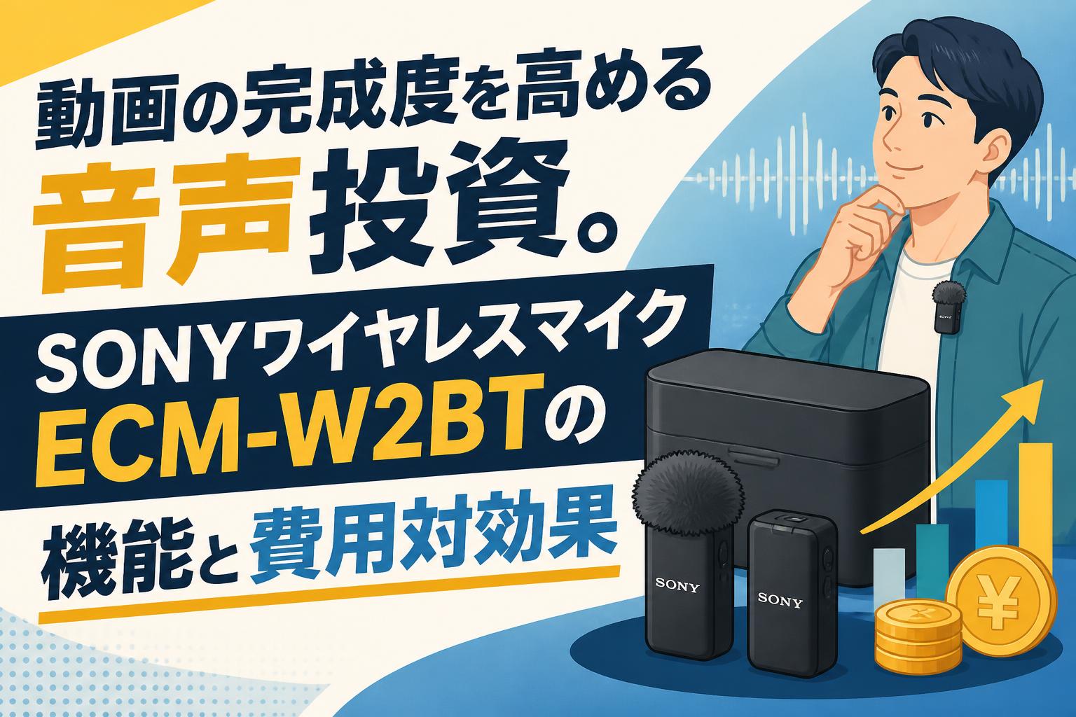動画の完成度を高める音声投資。SONYワイヤレスマイクECM-W2BTの機能と費用対効果