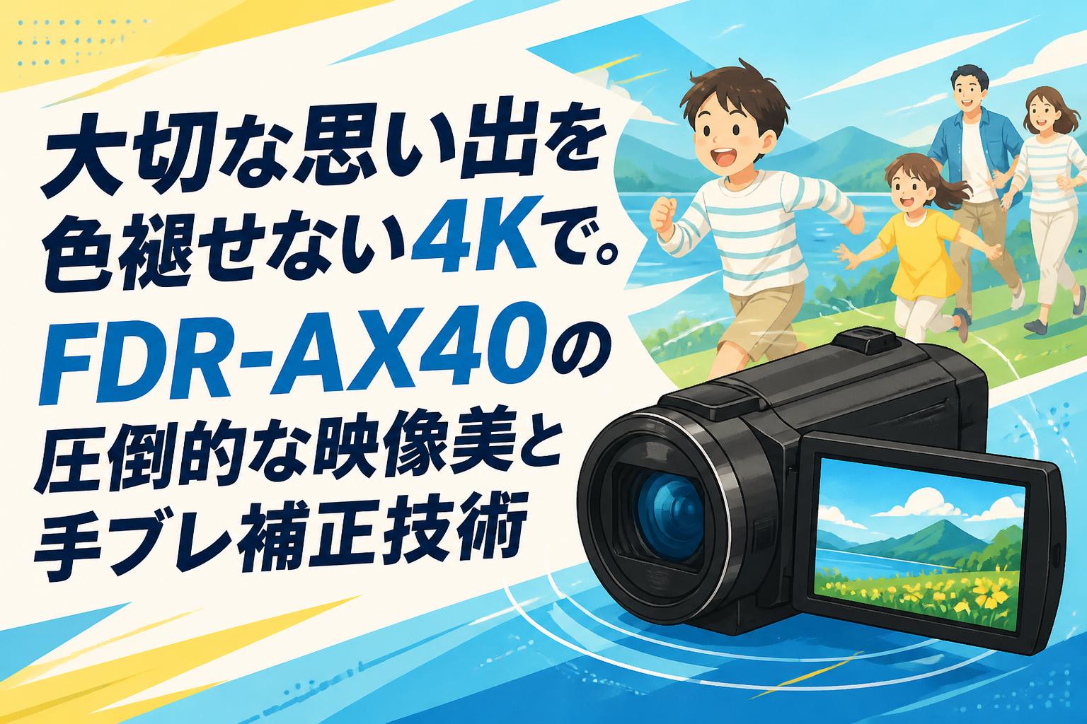 大切な思い出を色褪せない4Kで。FDR-AX40の圧倒的な映像美と手ブレ補正技術