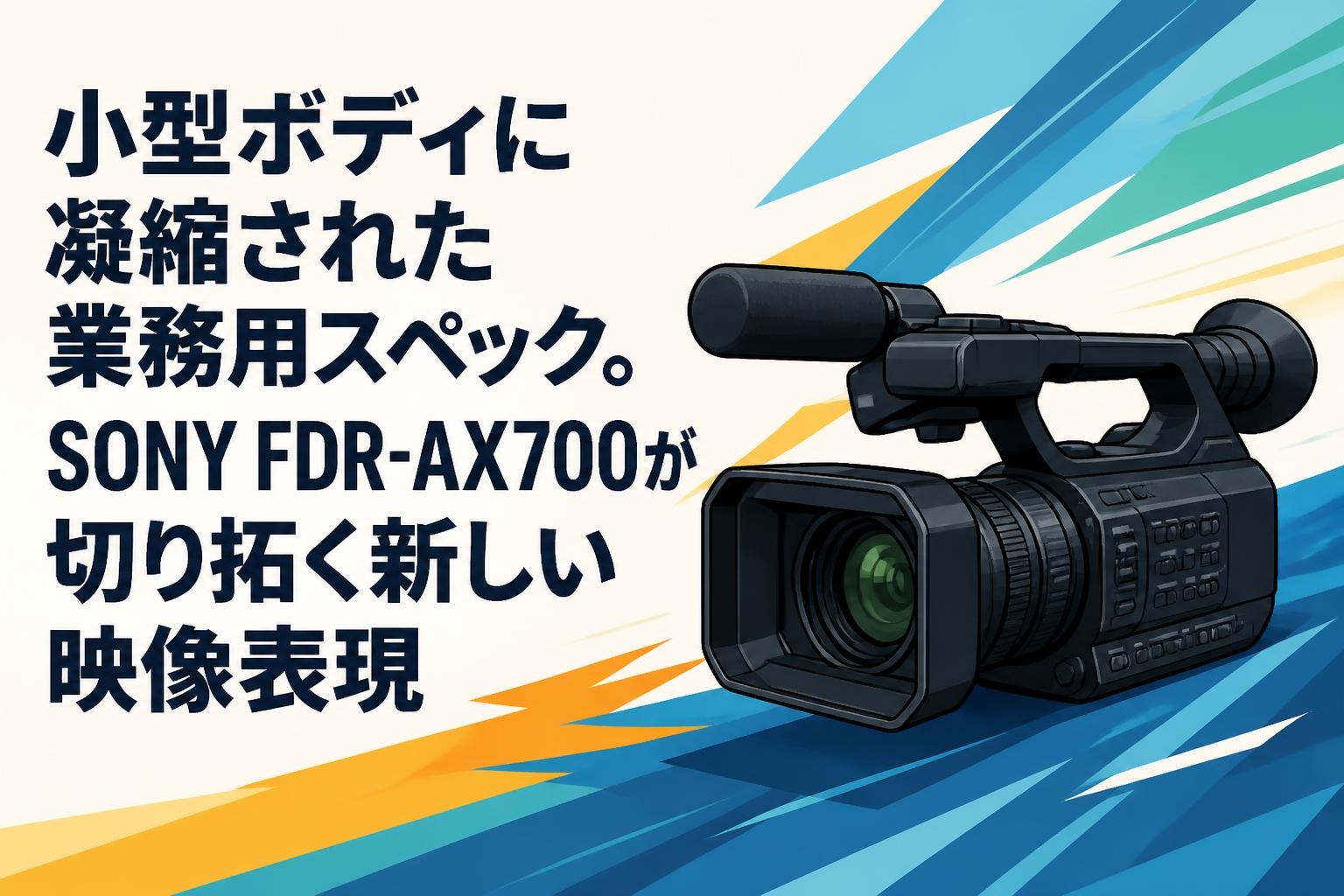 小型ボディに凝縮された業務用スペック。SONY FDR-AX700が切り拓く新しい映像表現