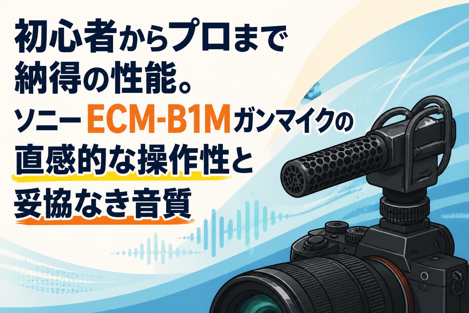 初心者からプロまで納得の性能。ソニーECM-B1Mガンマイクの直感的な操作性と妥協なき音質