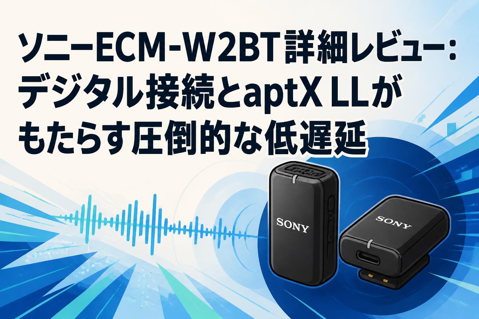 ソニーECM-W2BT詳細レビュー：デジタル接続とaptX LLがもたらす圧倒的な低遅延