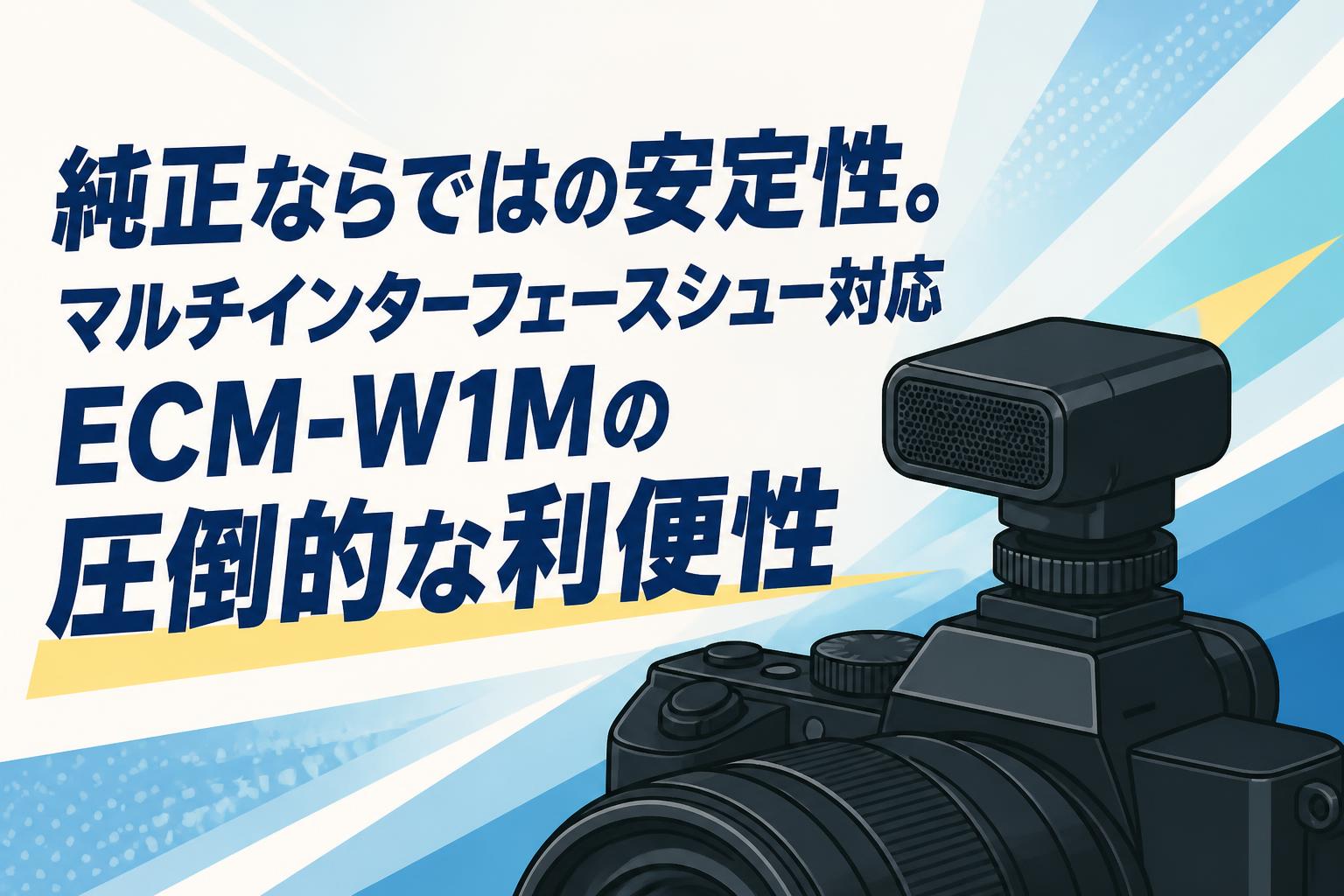 純正ならではの安定性。マルチインターフェースシュー対応ECM-W1Mの圧倒的な利便性