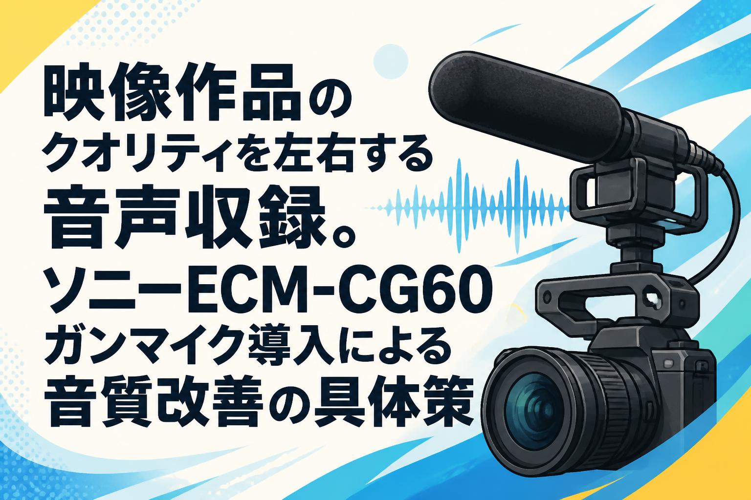 映像作品のクオリティを左右する音声収録。ソニーECM-CG60ガンマイク導入による音質改善の具体策