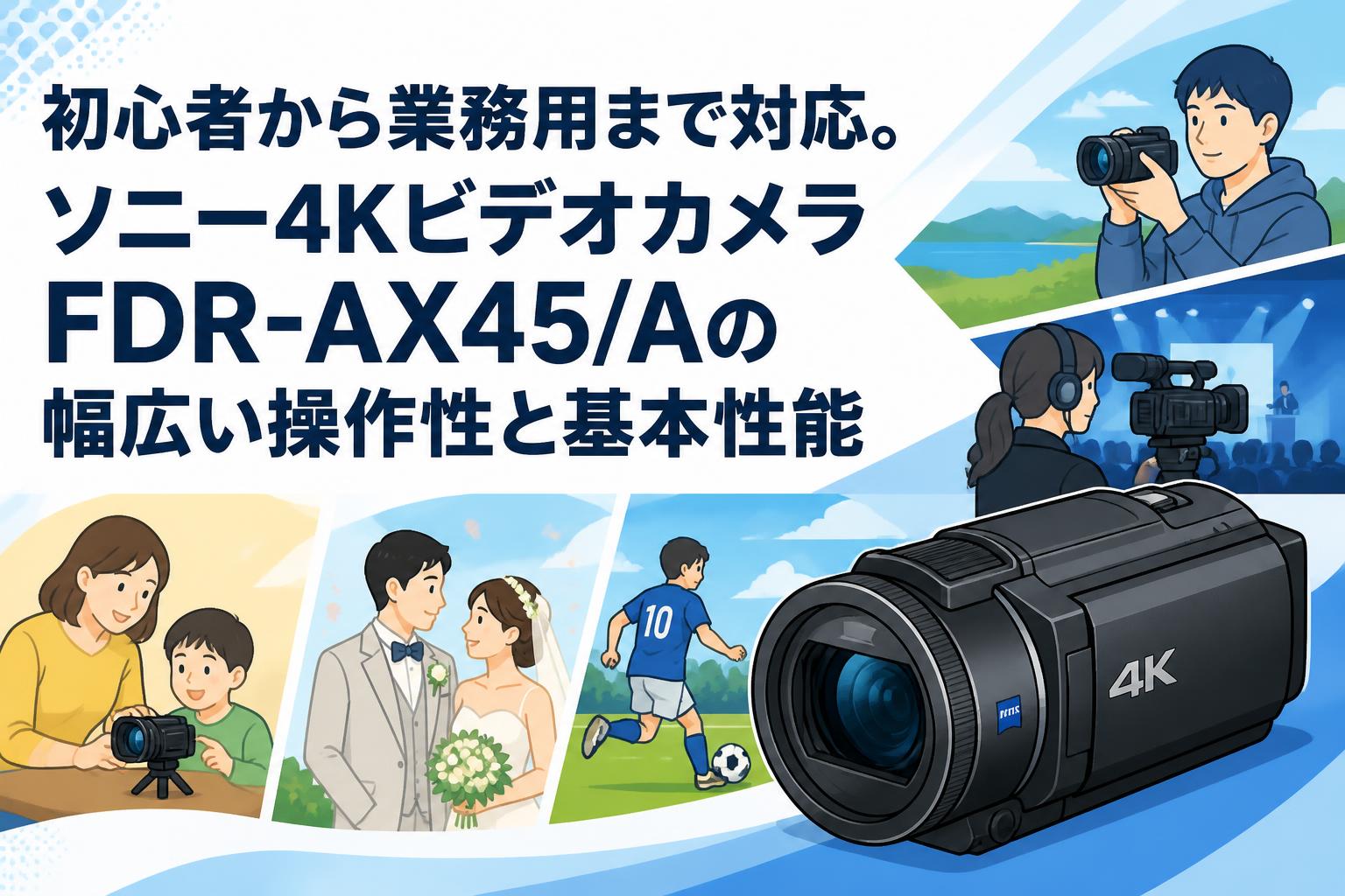 初心者から業務用まで対応。ソニー4KビデオカメラFDR-AX45/Aの幅広い操作性と基本性能