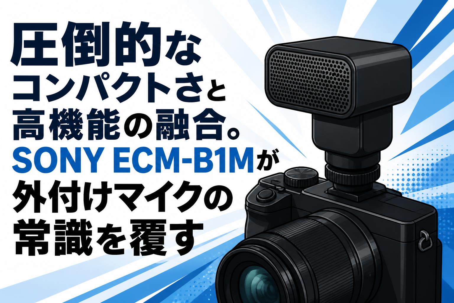 圧倒的なコンパクトさと高機能の融合。SONY ECM-B1Mが外付けマイクの常識を覆す