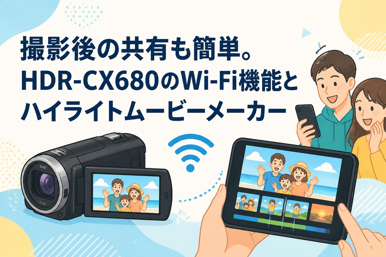 撮影後の共有も簡単。HDR-CX680のWi-Fi機能とハイライトムービーメーカー