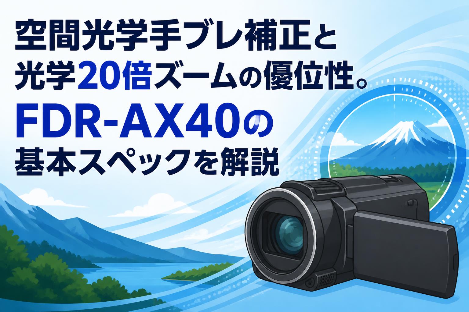 空間光学手ブレ補正と光学20倍ズームの優位性。FDR-AX40の基本スペックを解説