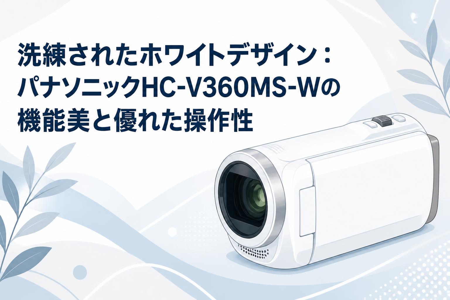 洗練されたホワイトデザイン：パナソニックHC-V360MS-Wの機能美と優れた操作性