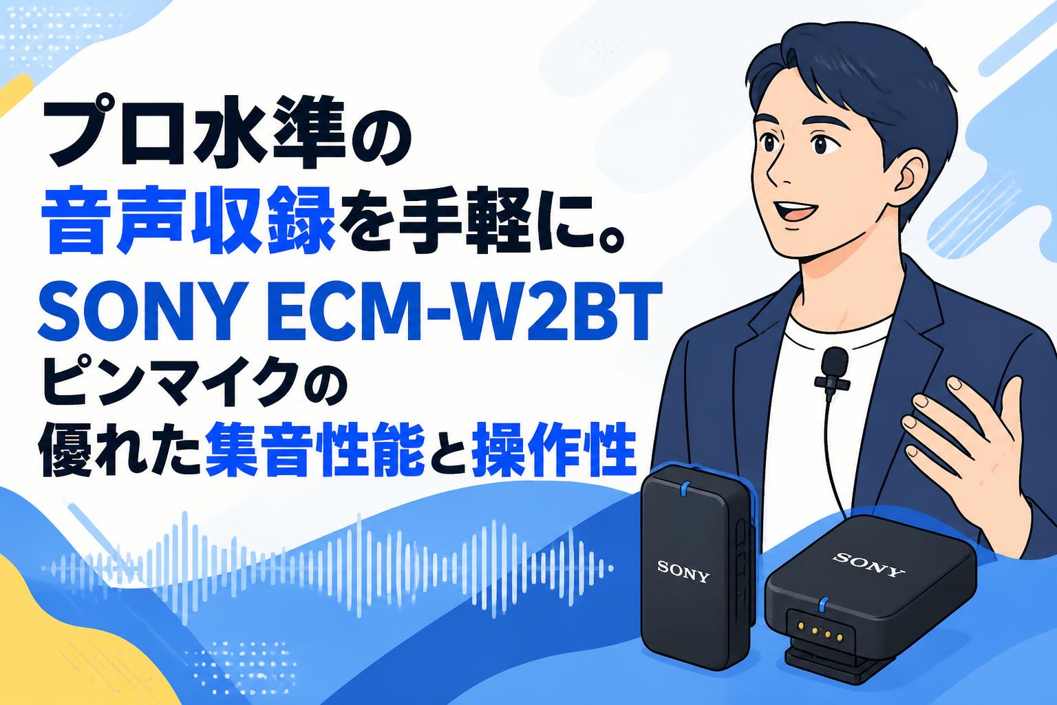 プロ水準の音声収録を手軽に。SONY ECM-W2BTピンマイクの優れた集音性能と操作性