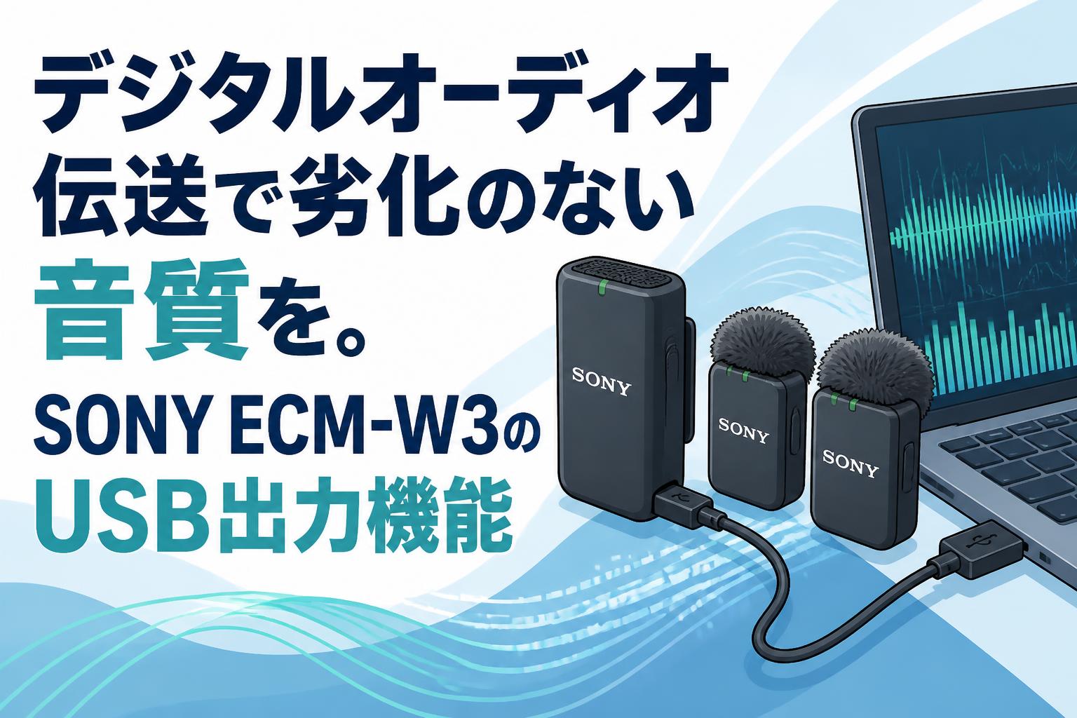 デジタルオーディオ伝送で劣化のない音質を。SONY ECM-W3のUSB出力機能