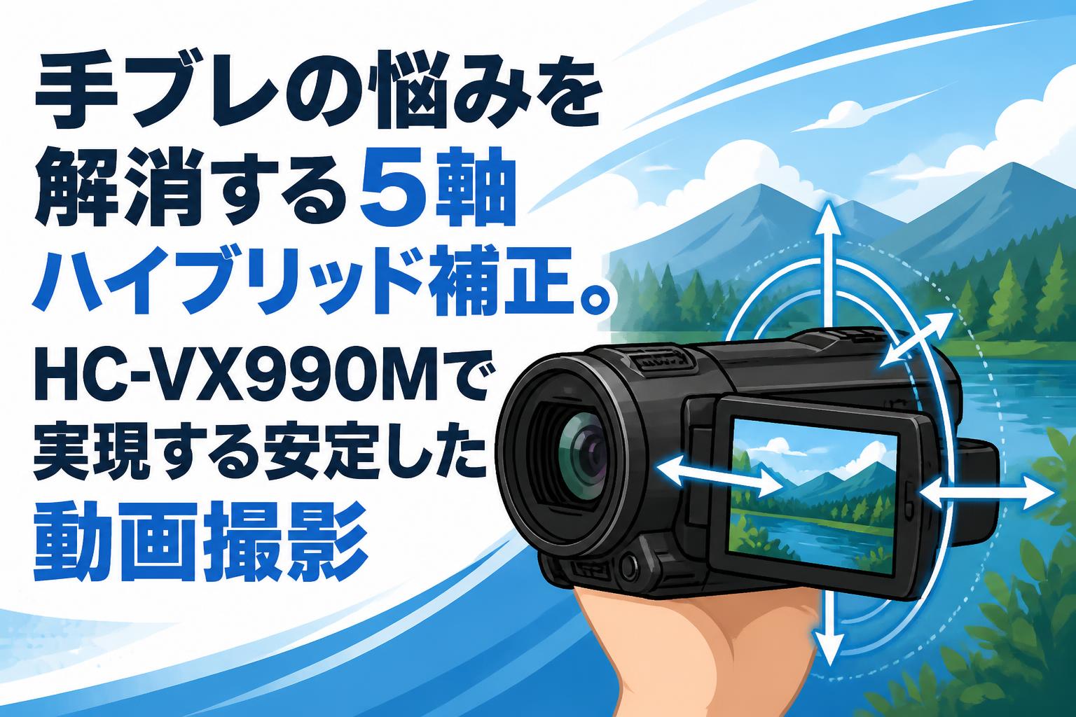 手ブレの悩みを解消する5軸ハイブリッド補正。HC-VX990Mで実現する安定した動画撮影