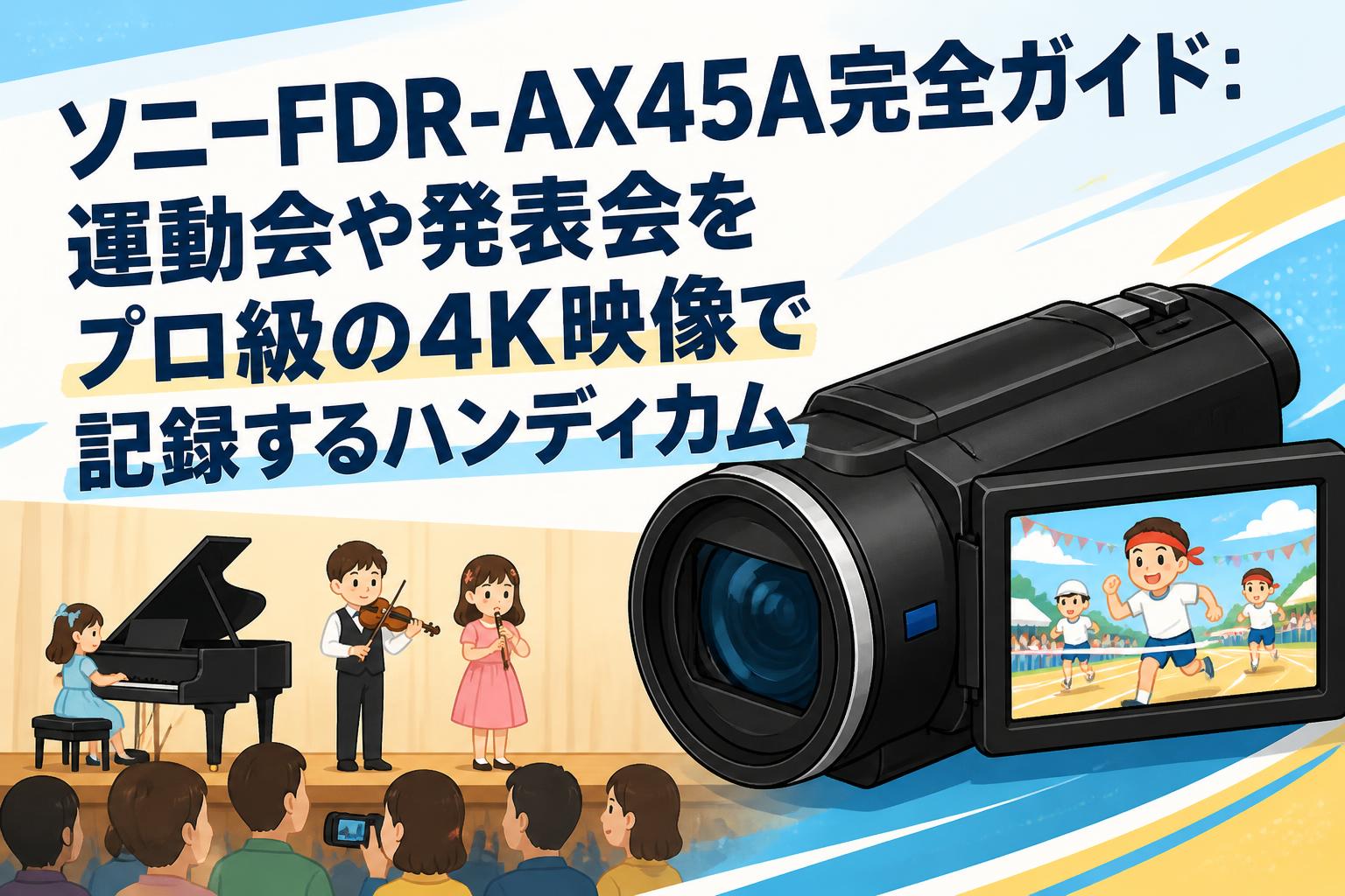 ソニーFDR-AX45A完全ガイド：運動会や発表会をプロ級の4K映像で記録するハンディカム
