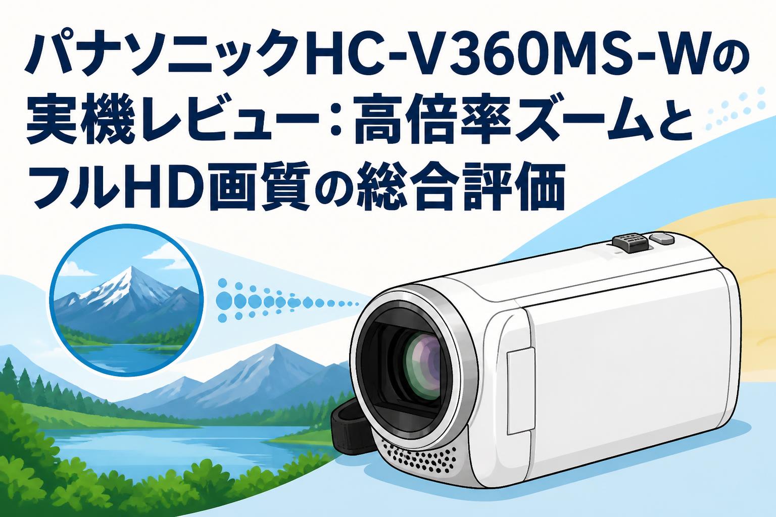 パナソニックHC-V360MS-Wの実機レビュー：高倍率ズームとフルHD画質の総合評価