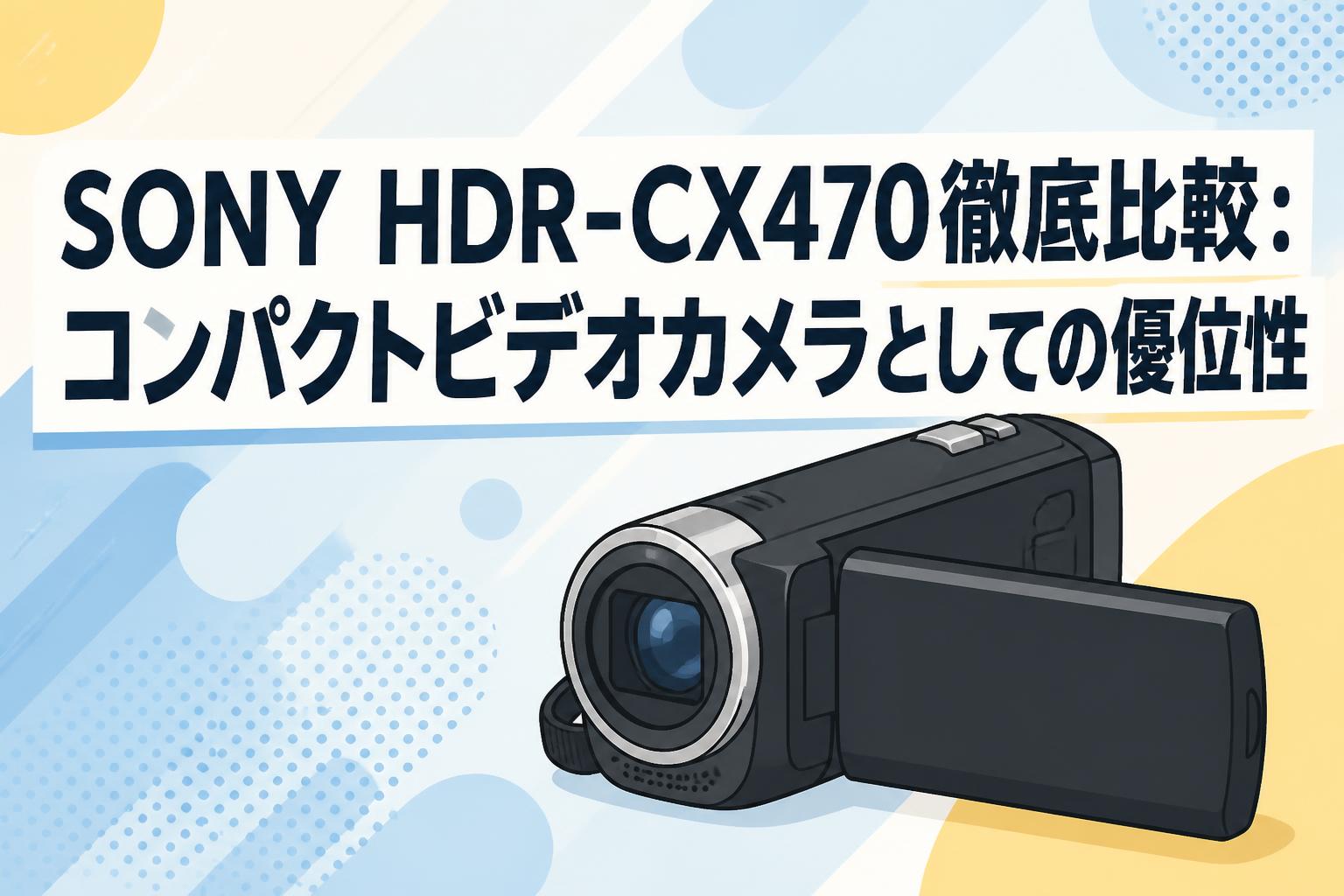 SONY HDR-CX470徹底比較：コンパクトビデオカメラとしての優位性