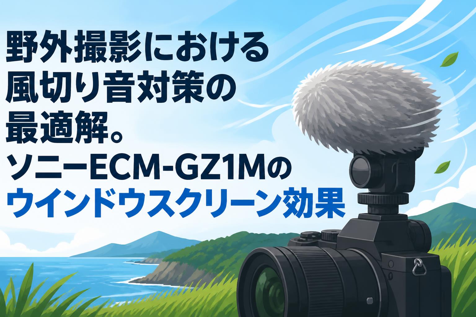 野外撮影における風切り音対策の最適解。ソニーECM-GZ1Mのウインドウスクリーン効果