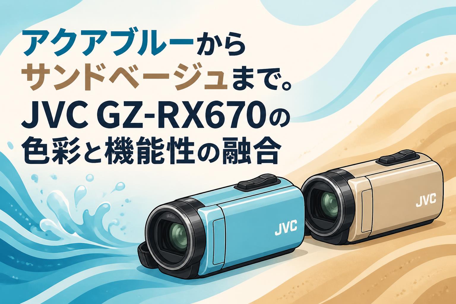 アクアブルーからサンドベージュまで。JVC GZ-RX670の色彩と機能性の融合