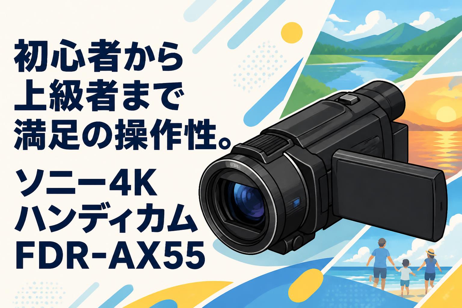 初心者から上級者まで満足の操作性。ソニー4KハンディカムFDR-AX55