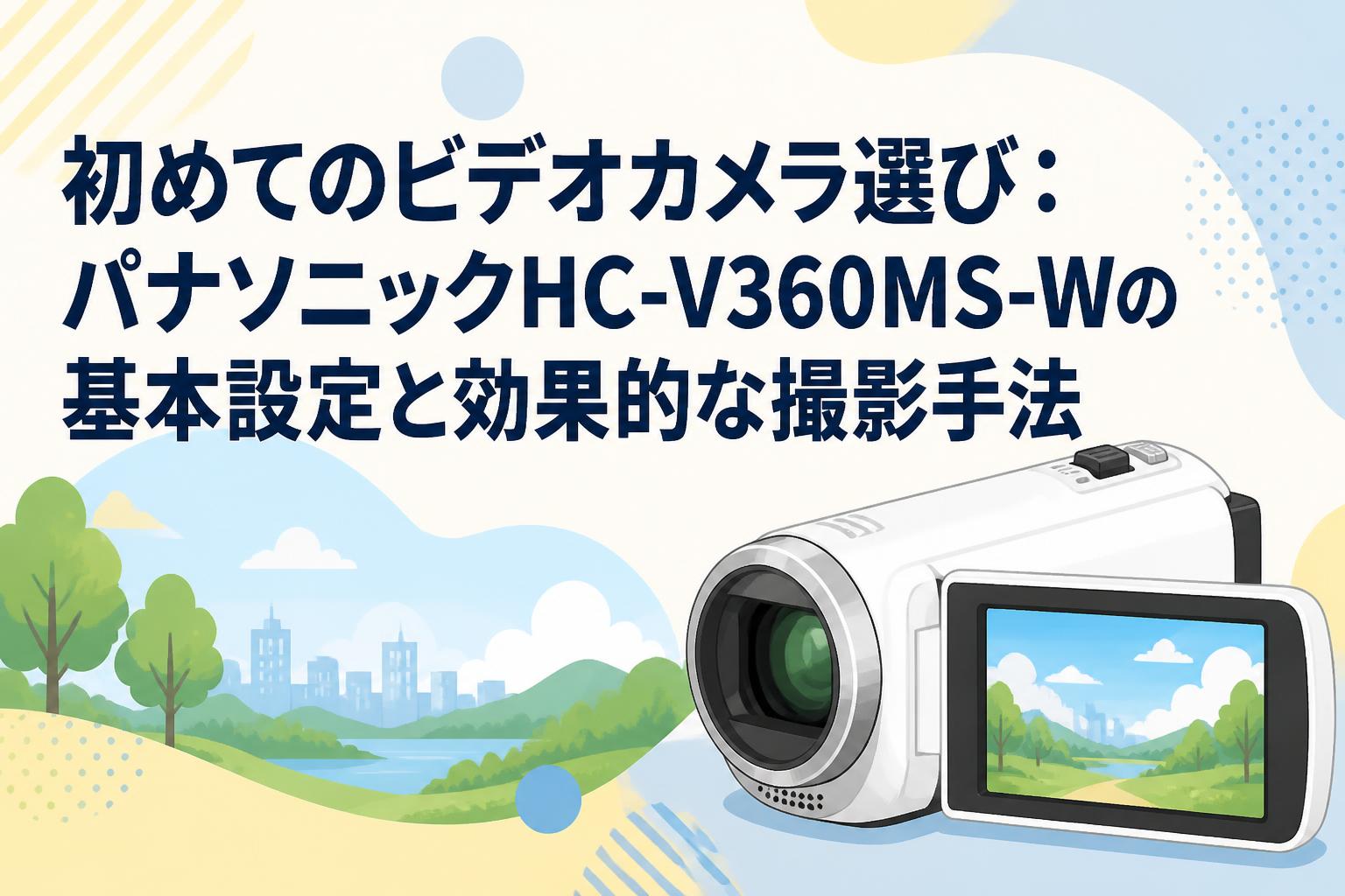 初めてのビデオカメラ選び：パナソニックHC-V360MS-Wの基本設定と効果的な撮影手法