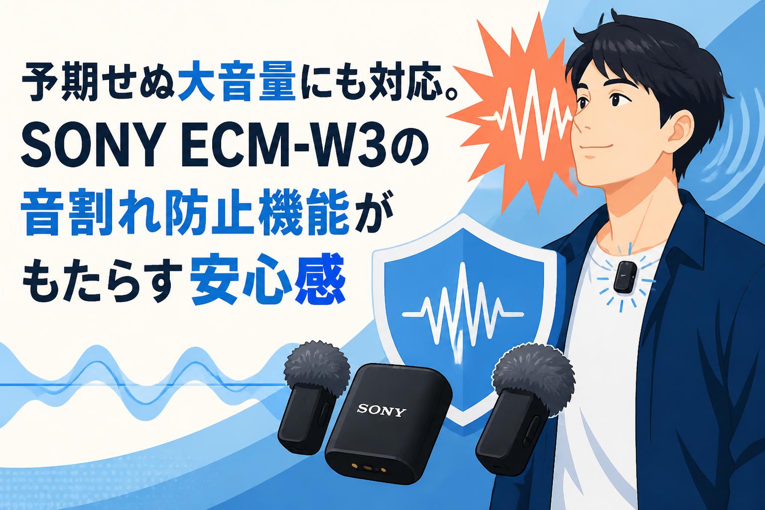 予期せぬ大音量にも対応。SONY ECM-W3の音割れ防止機能がもたらす安心感