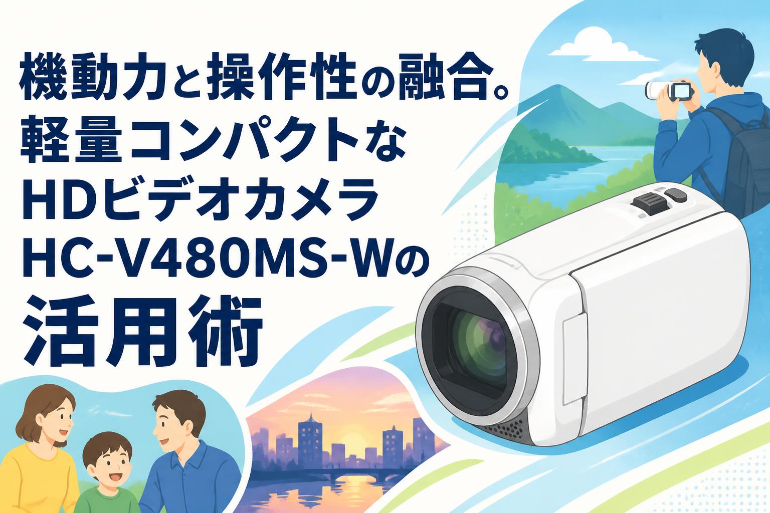 機動力と操作性の融合。軽量コンパクトなHDビデオカメラHC-V480MS-Wの活用術