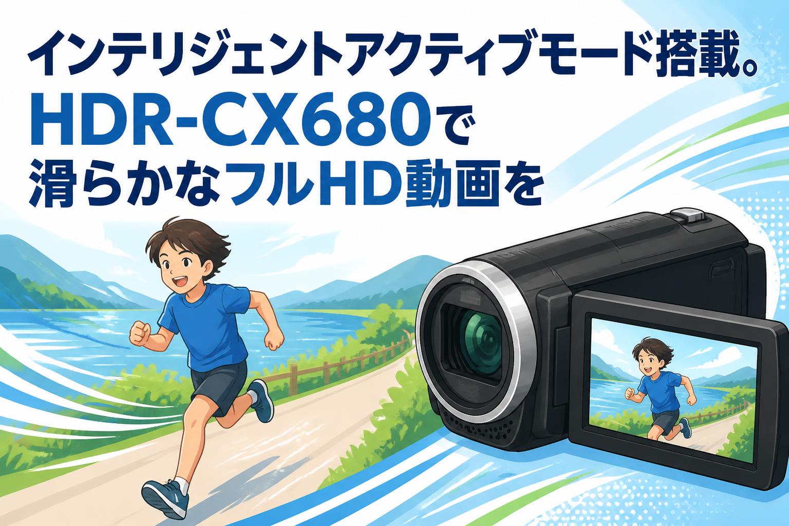 インテリジェントアクティブモード搭載。HDR-CX680で滑らかなフルHD動画を
