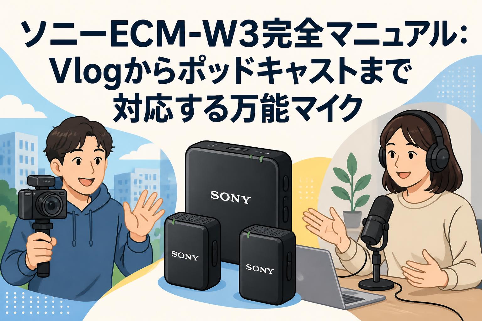 ソニーECM-W3完全マニュアル：Vlogからポッドキャストまで対応する万能マイク