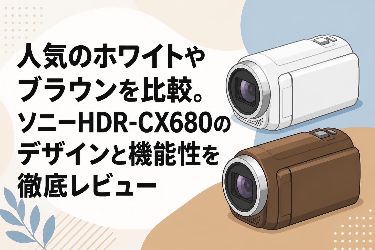 人気のホワイトやブラウンを比較。ソニーHDR-CX680のデザインと機能性を徹底レビュー