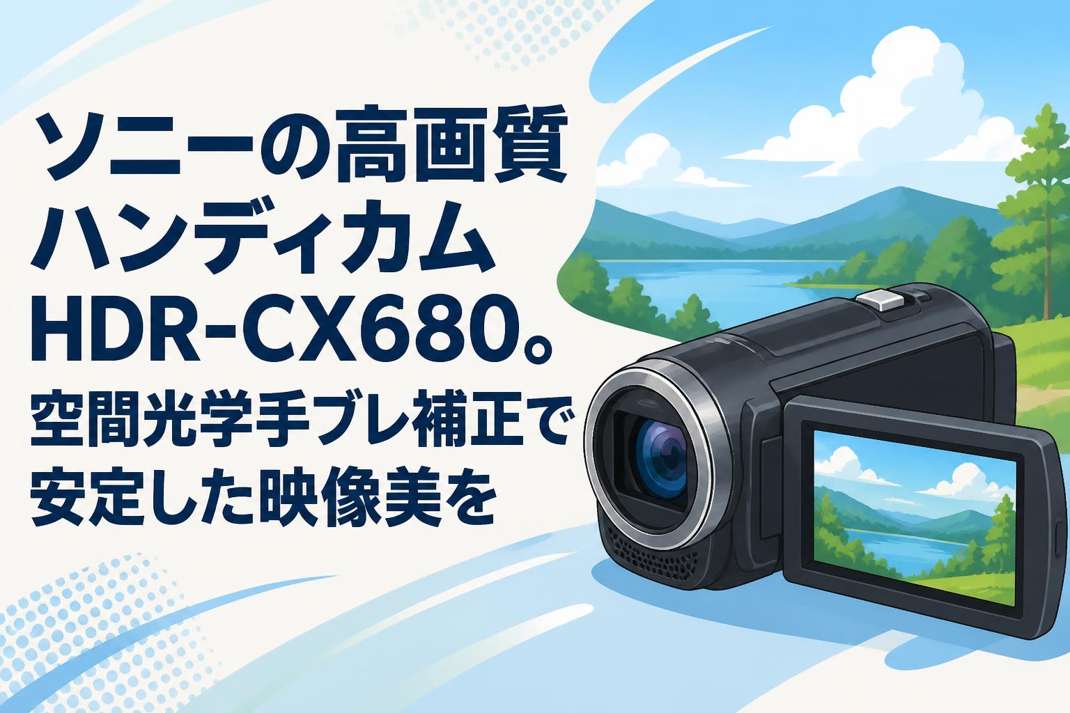 ソニーの高画質ハンディカムHDR-CX680。空間光学手ブレ補正で安定した映像美を