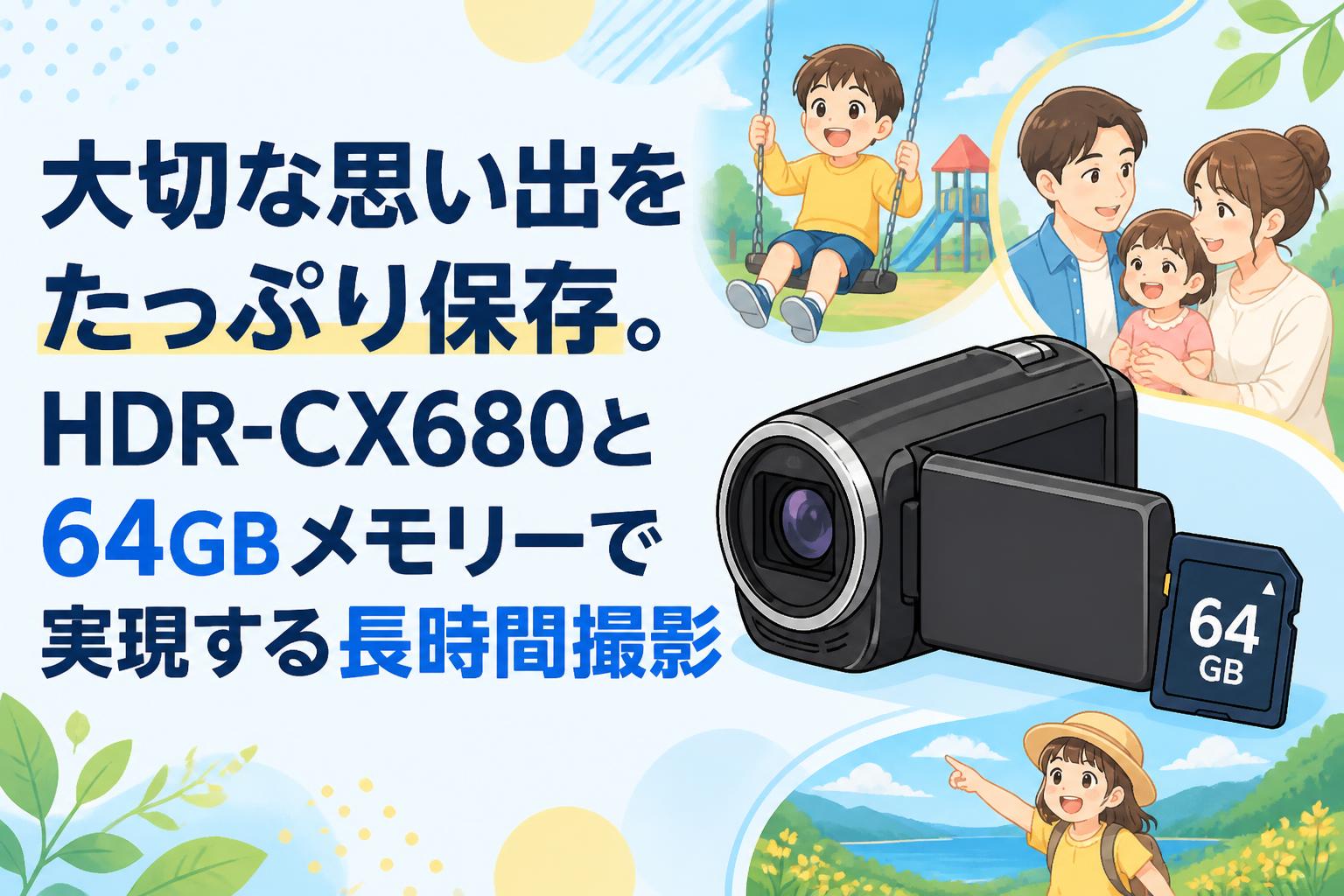 大切な思い出をたっぷり保存。HDR-CX680と64GBメモリーで実現する長時間撮影