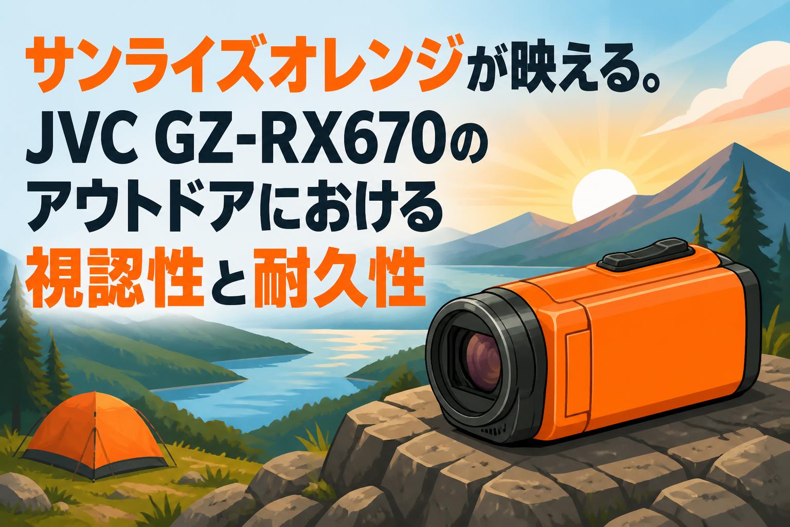 サンライズオレンジが映える。JVC GZ-RX670のアウトドアにおける視認性と耐久性