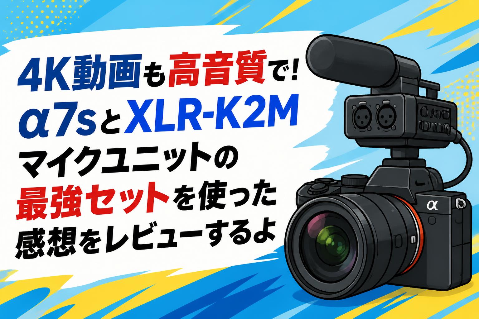 4K動画も高音質で！α7sとXLR-K2Mマイクユニットの最強セットを使った感想をレビューするよ