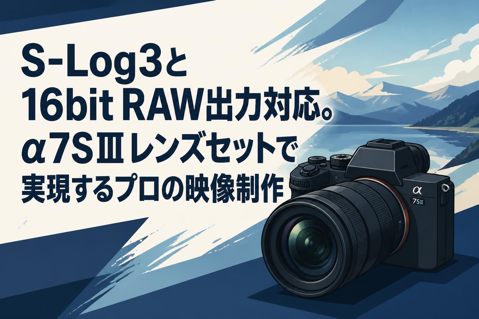 S-Log3と16bit RAW出力対応。α7SⅢレンズセットで実現するプロの映像制作