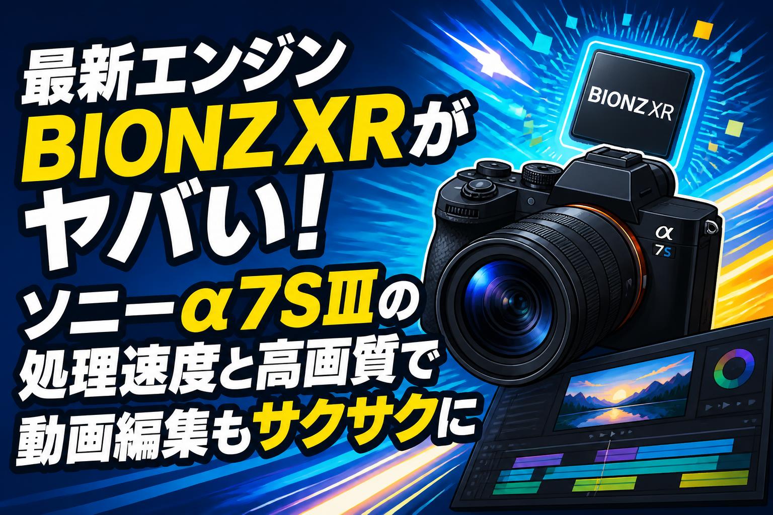 最新エンジンBIONZ XRがヤバい！ソニーα7SⅢの処理速度と高画質で動画編集もサクサクに