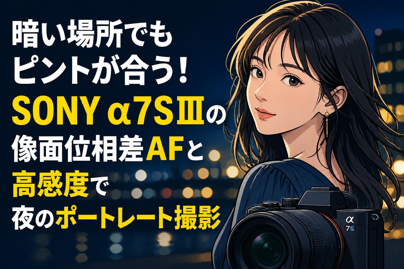 暗い場所でもピントが合う！SONY α7SⅢの像面位相差AFと高感度で夜のポートレート撮影
