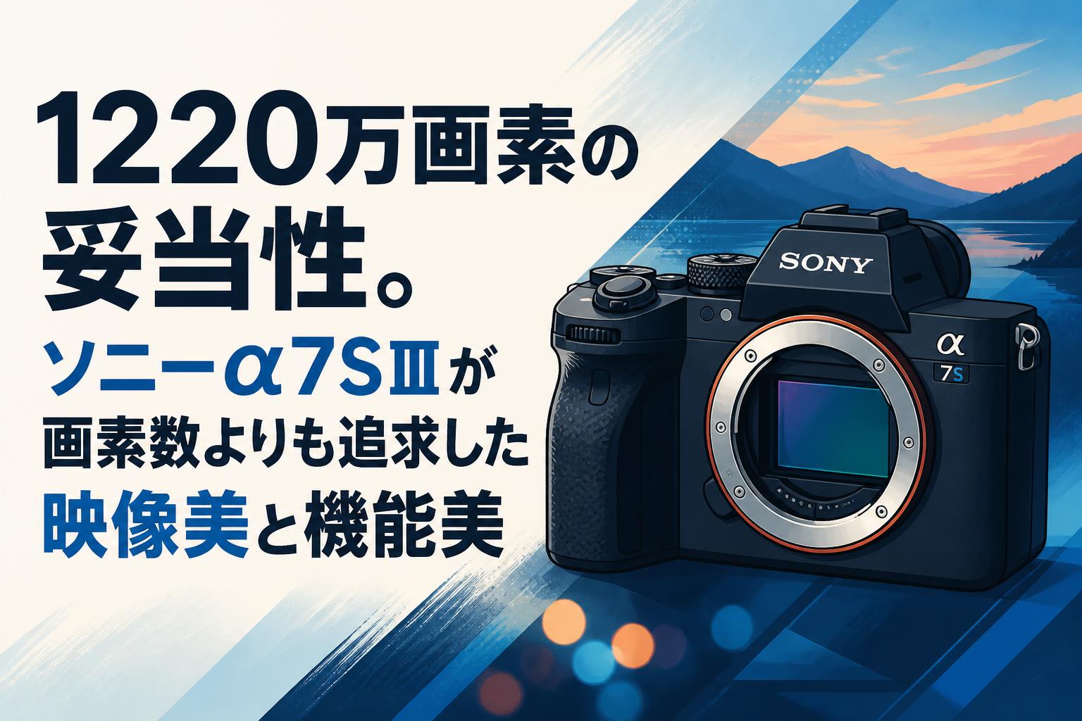 1220万画素の妥当性。ソニーα7SⅢが画素数よりも追求した映像美と機能美