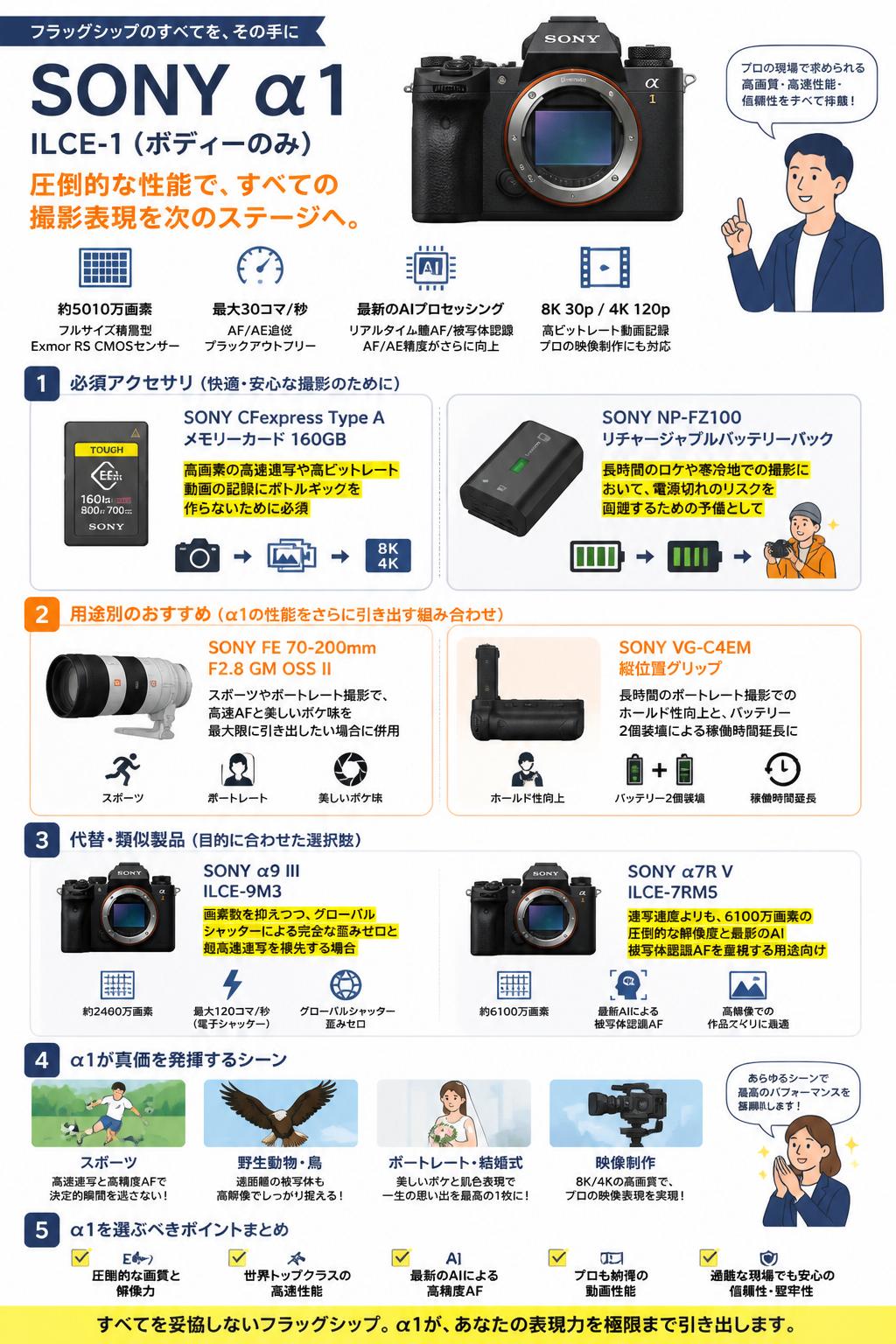 SONY α1 ILCE-1（ボディーのみ) 関連機器・周辺機器