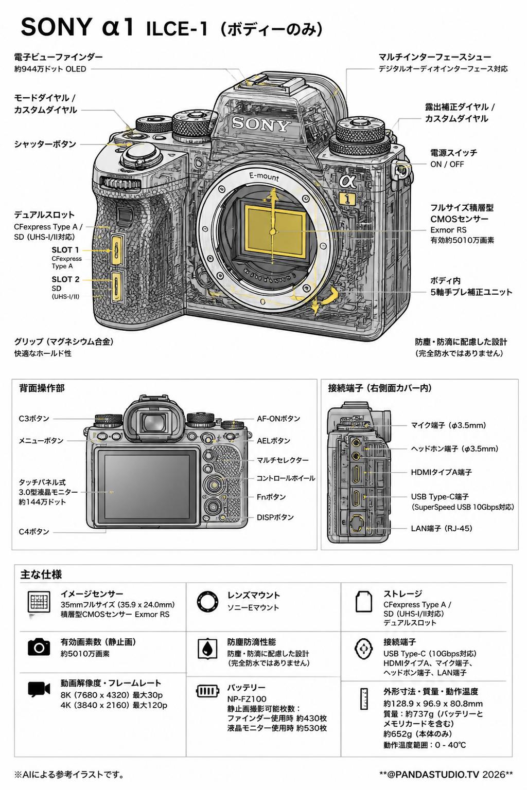 SONY α1 ILCE-1（ボディーのみ) スペック