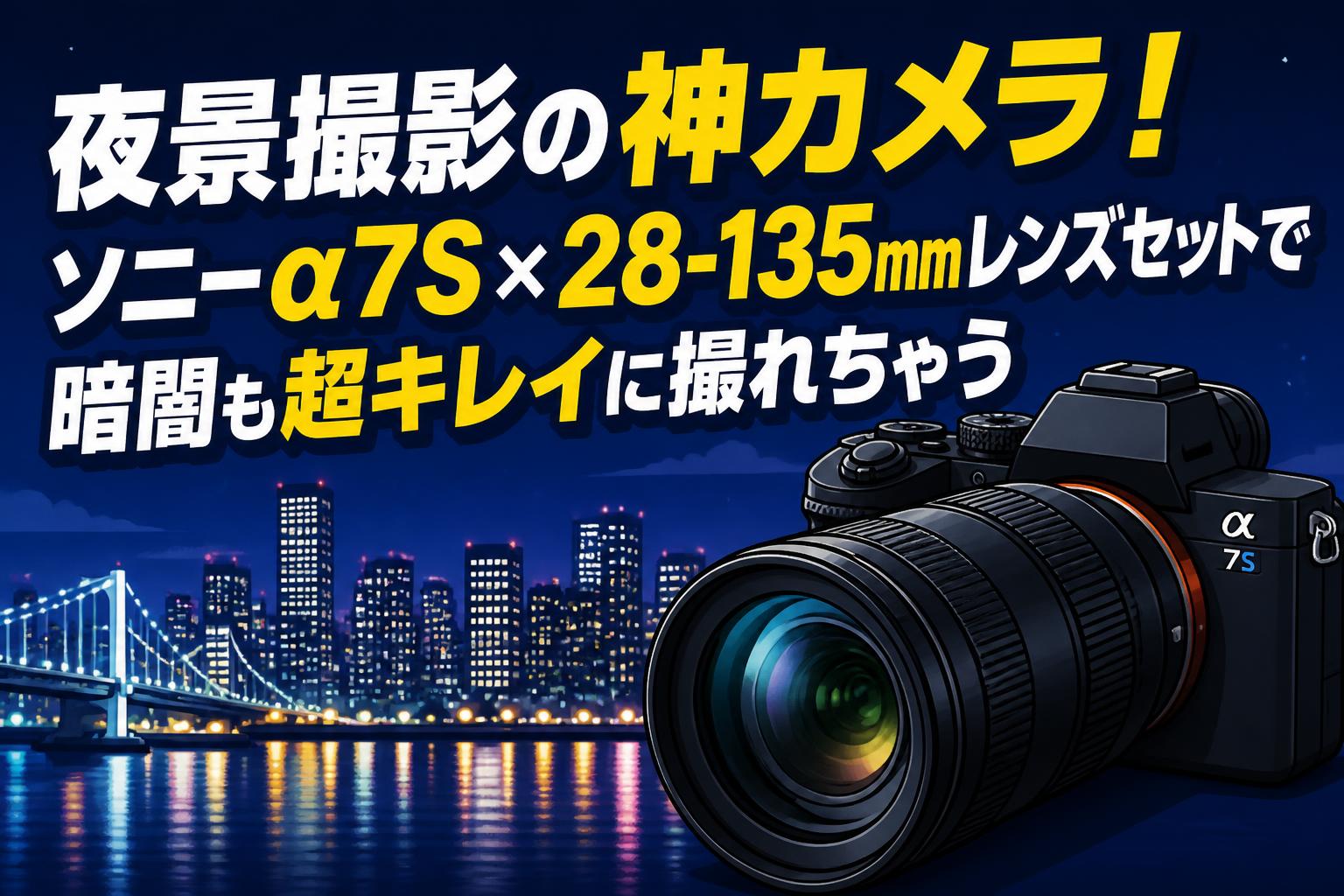夜景撮影の神カメラ！ソニーα7S×28-135mmレンズセットで暗闇も超キレイに撮れちゃう