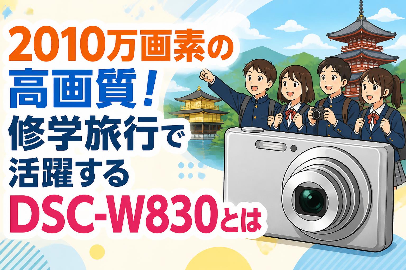 2010万画素の高画質！修学旅行で活躍するDSC-W830とは