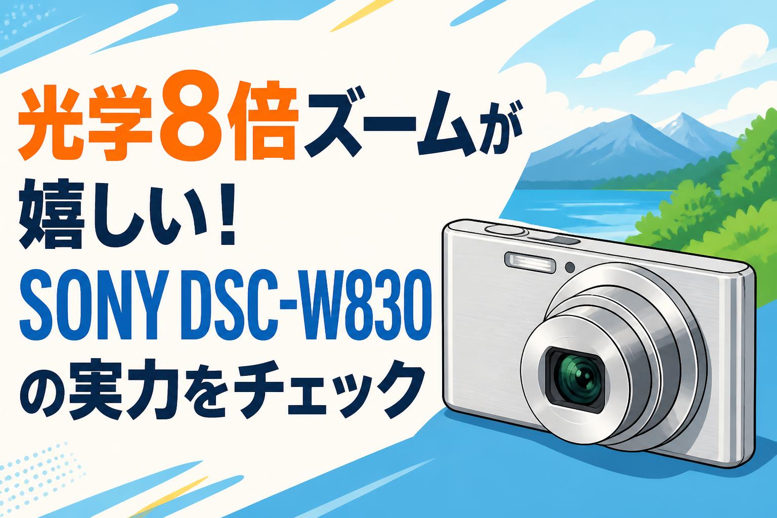 光学8倍ズームが嬉しい！SONY DSC-W830の実力をチェック